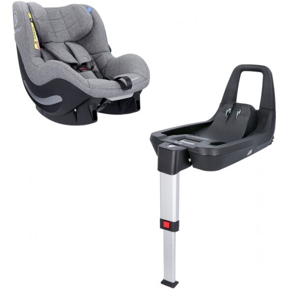 Avionaut Aerofix 2.0 C - automobilinė kėdutė i-Size 67-105 cm ~9-18 kg, rinkinys su pagrindu IQ Base 2.0 C | Grey