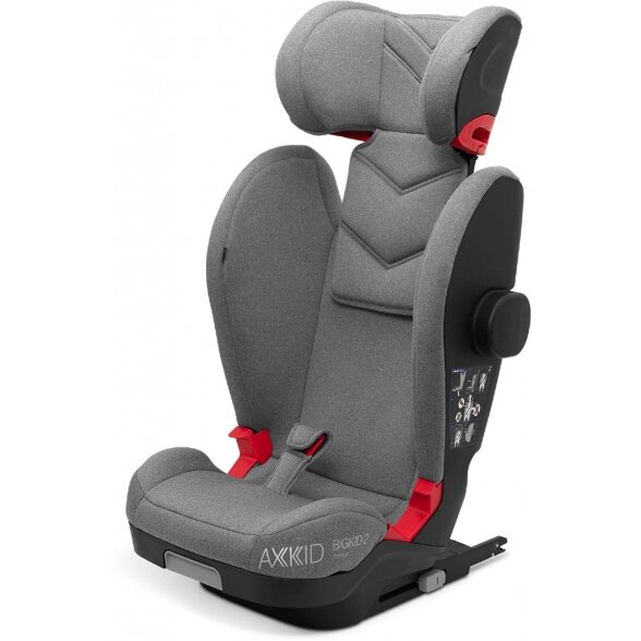 "Axkid Bigkid 2 Premium" - automobilinė kėdutė su "isofix" sistema 15-36 kg | Grey 1