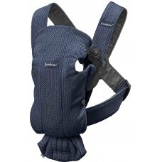 "BabyBjorn Baby Carrier Mini 3D Mesh" - maža nešynė naujagimiui | Tamsiai mėlyna