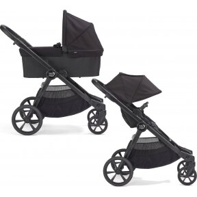 "Baby Jogger City Select 2" - daugiafunkcinis vežimėlis, "2-in-1" komplektas su galimybe "3-in-1" | Tencel Lunar Black