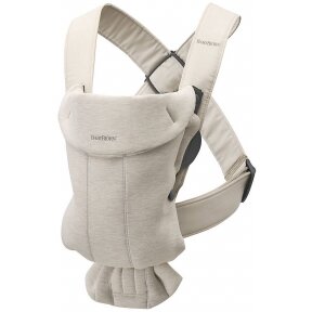 "BabyBjorn Baby Carrier Mini 3D Jersey" - maža nešynė naujagimiui | Light Beige