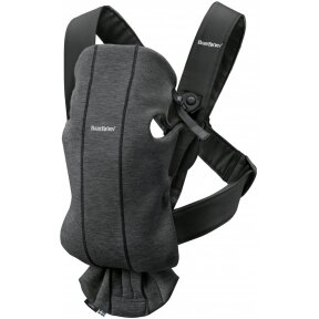 "BabyBjorn Baby Carrier Mini 3D Jersey" - maža nešynė naujagimiui | GreyBlack