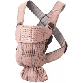 "BabyBjorn Baby Carrier Mini Cotton" - maža nešynė naujagimiui | Faded Pink