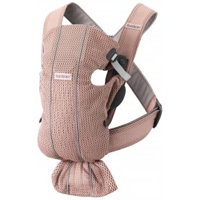 "BabyBjorn Baby Carrier Mini Cotton" - maža nešynė naujagimiui | Faded Pink