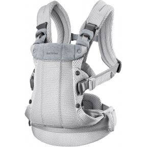 "BabyBjorn Harmony Mesh 3D" ergonominė naujagimių ir kūdikių nešynė | Sidabrinė