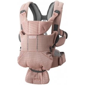 "BabyBjorn Move 3D Mesh" - Kvėpuojanti kūdikių nešynė | Išblukusi rožinė