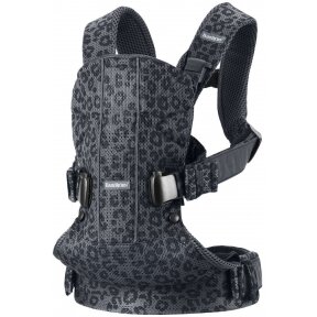 "BabyBjorn One Air 3D Mesh" - kvėpuojanti kūdikio nešynė | Antracitas/Leopardas