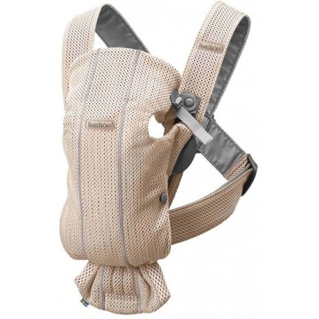 "BabyBjorn Baby Carrier Mini 3D Mesh" - maža nešynė naujagimiui | Pearl Pink