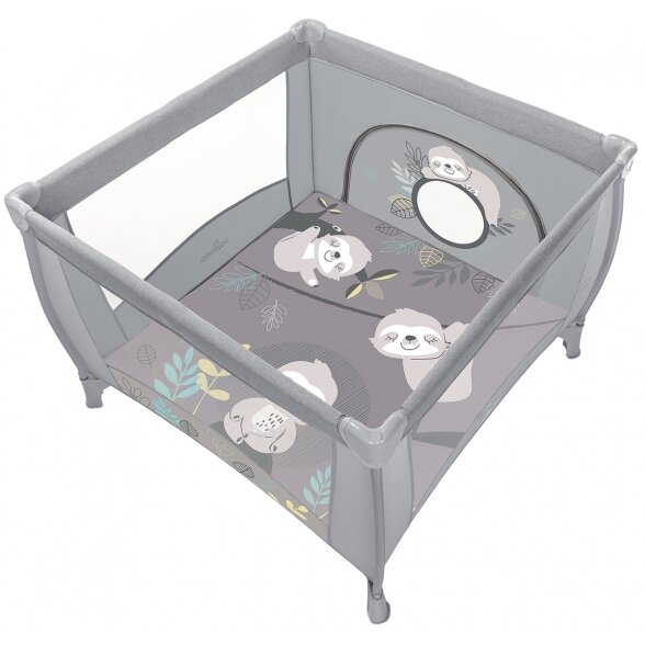 "Baby Design Play" - lengvas ir kompaktiškas žaidimų kilimėlis 100x100 cm | 07 Light Gray 2020