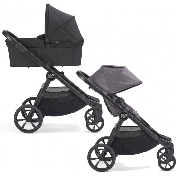 "Baby Jogger City Select 2" - daugiafunkcinis vežimėlis, rinkinys "2-in-1" su galimybe "3-in-1" | Radiant Slate