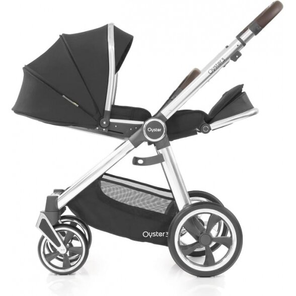 Baby Style Oyster 3 stilingas daugiafunkcinis vežimėlis | Caviar Silver 2