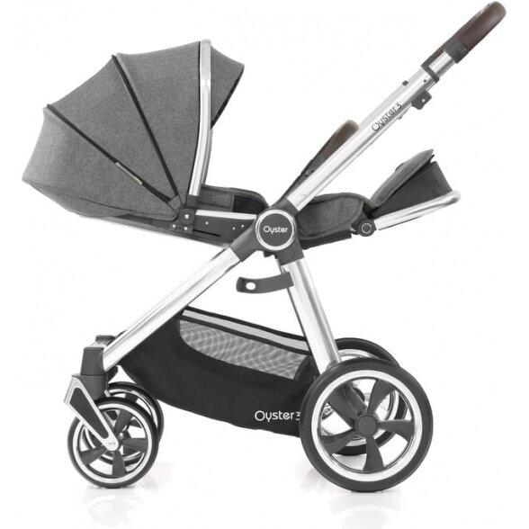 Baby Style Oyster 3 - stilingas daugiafunkcinis vežimėlis | Mercury  Silver 3