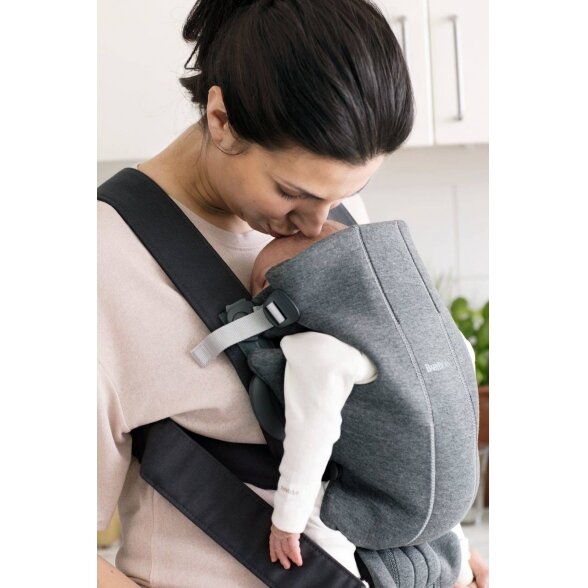 "BabyBjorn Baby Carrier Mini 3D Jersey" - maža nešynė naujagimiui | Dark Grey 1