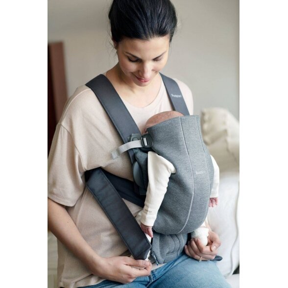 "BabyBjorn Baby Carrier Mini 3D Jersey" - maža nešynė naujagimiui | Dark Grey 2