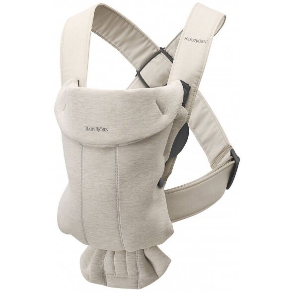 "BabyBjorn Baby Carrier Mini 3D Jersey" - maža nešynė naujagimiui | Light Beige 1