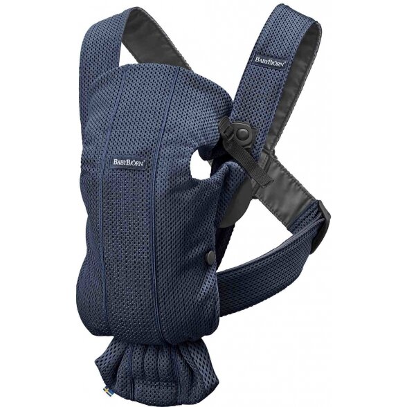 "BabyBjorn Baby Carrier Mini 3D Mesh" - maža nešynė naujagimiui | Tamsiai mėlyna