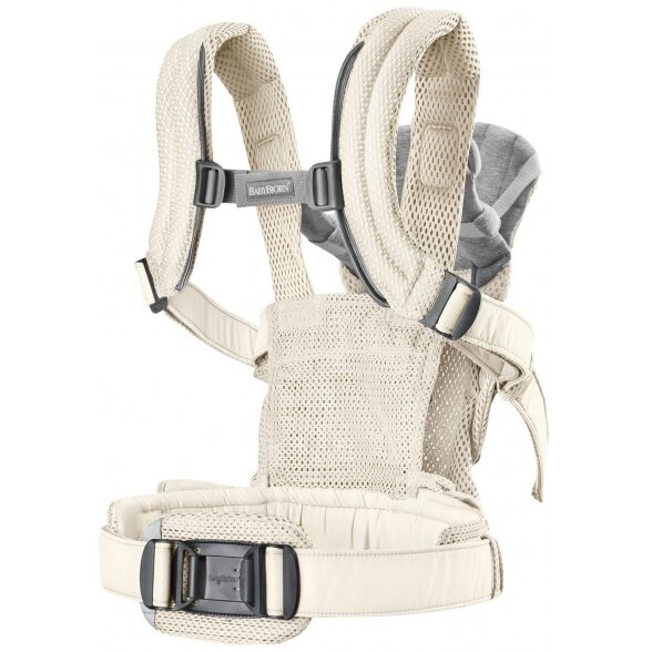 BabyBjorn Harmony Mesh 3D - ergonomiczne nosidełko dla noworodków i niemowląt | Kremowy 3