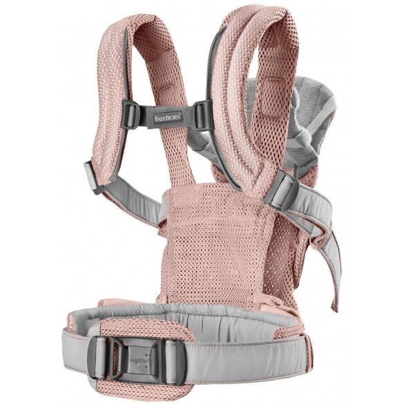 "BabyBjorn Harmony Mesh 3D" - ergonomiška naujagimių ir kūdikių nešynė | Faded Pink 3