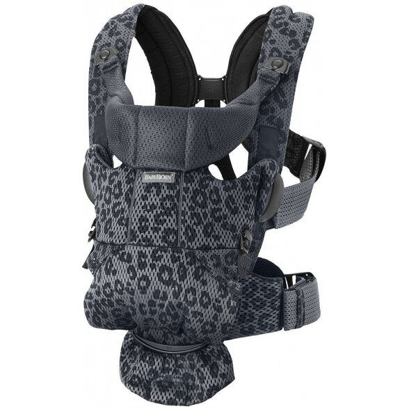 "BabyBjorn Move 3D Mesh" - kvėpuojanti kūdikio nešynė | Antracitas/Leopardas