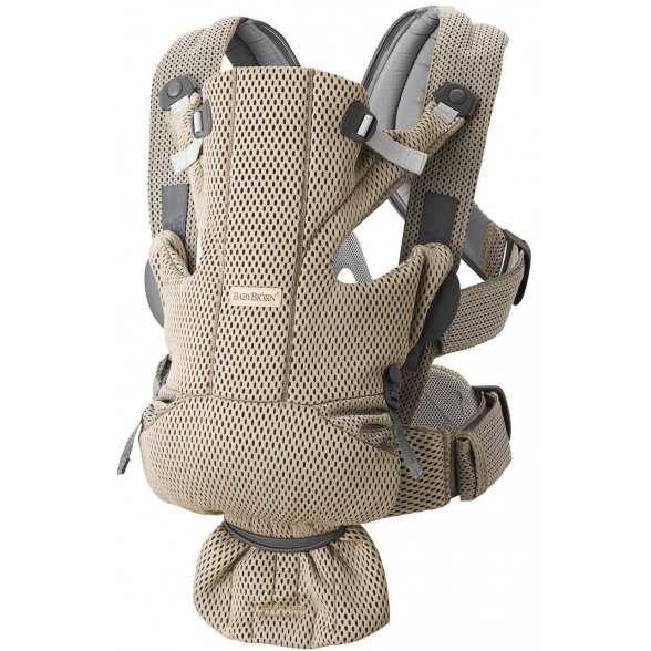 "BabyBjorn Move 3D Mesh" - kvėpuojanti kūdikių nešynė | Grey Beige 1