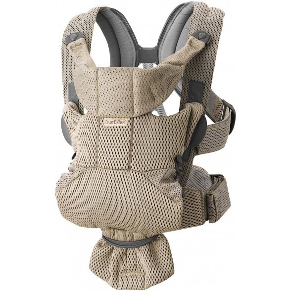 "BabyBjorn Move 3D Mesh" - kvėpuojanti kūdikių nešynė | Grey Beige