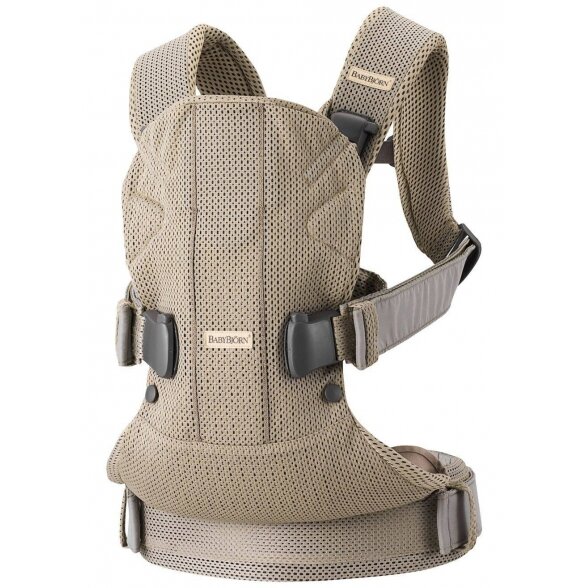 BabyBjorn One Air - orui pralaidi kūdikio nešynė | Grey Beige 1