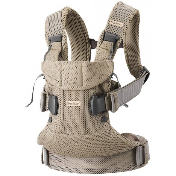 BabyBjorn One Air - orui pralaidi kūdikio nešynė | Grey Beige