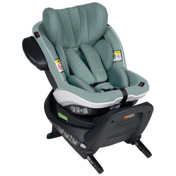 "BeSafe iZi Turn i-Size 360°" - pasukama automobilinė kėdutė ~0-18 kg | Sea Green 09