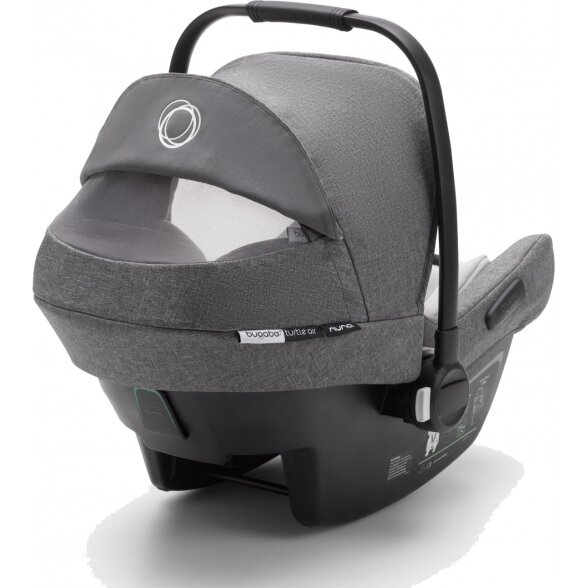 "Bugaboo Turtle Air by Nuna" - "i-Size" standartinė automobilinė kėdutė ~0-13 kg | Grey Melange 5