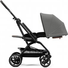 Cybex Eezy S Twist + 2 - vaikiškas vežimėlis | BLK Leather Lava Grey