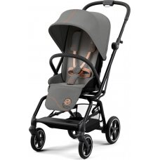 Cybex Eezy S Twist + 2 - vaikiškas vežimėlis | BLK Leather Lava Grey