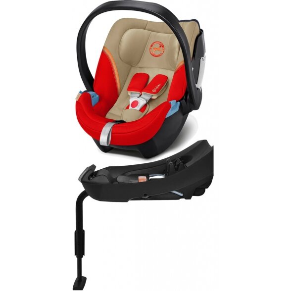 Cybex Aton 5 - automobilinė kėdutė ~0-13 kg, komplektas su ISOFIX baze | Autumn Gold