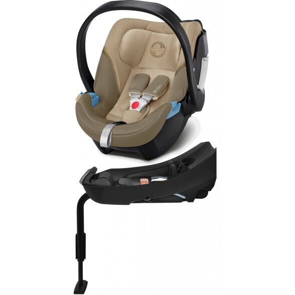 Cybex Aton 5 - automobilinė kėdutė ~0-13 kg, komplektas su ISOFIX baze | Classic Beige