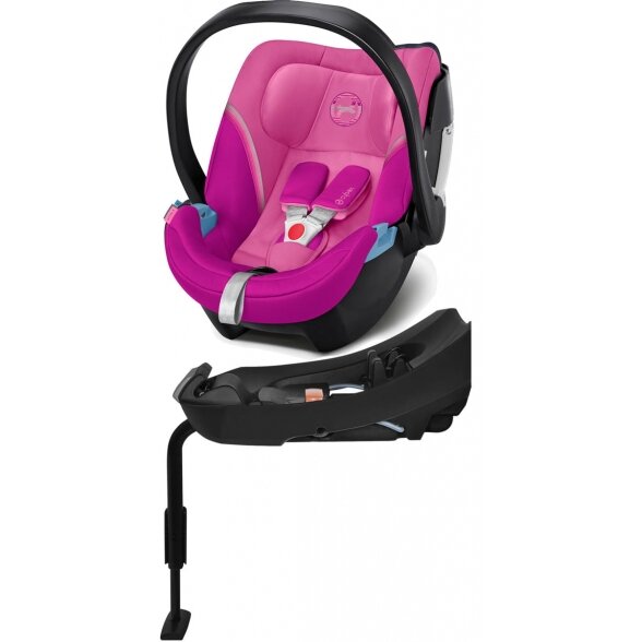 Cybex Aton 5 - automobilinė kėdutė ~0-13 kg, komplektas su ISOFIX baze | Magnolia Pink