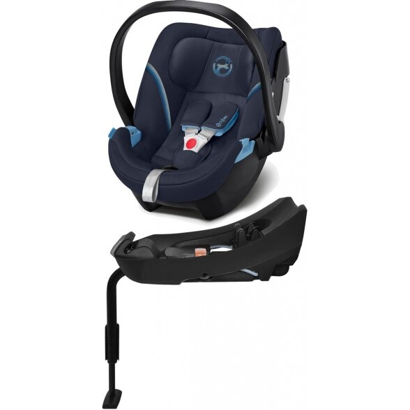 Cybex Aton 5 - automobilinė kėdutė ~0-13 kg, komplektas su ISOFIX baze | Navy Blue