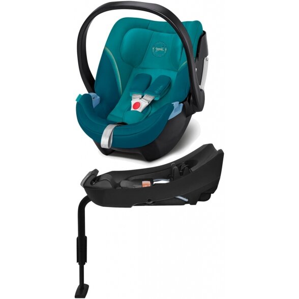 Cybex Aton 5 - automobilinė kėdutė ~0-13 kg, komplektas su ISOFIX baze | River Blue