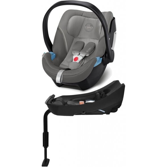 Cybex Aton 5 - automobilinė kėdutė ~0-13 kg, komplektas su ISOFIX baze | Soho Grey