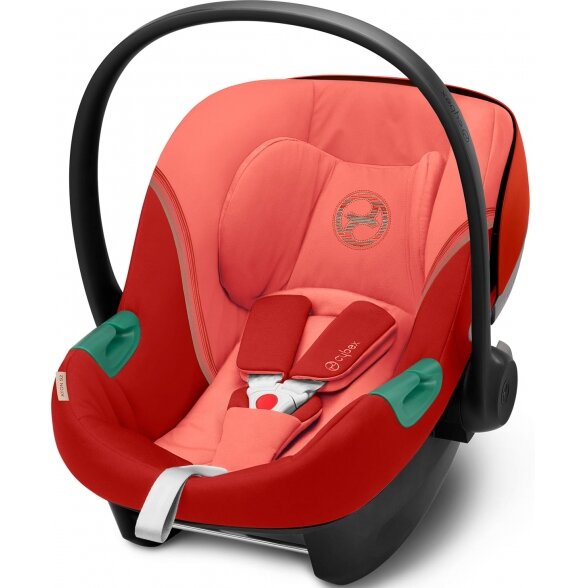 "Cybex Aton S2 i-Size" automobilinė kėdutė 0-13 kg | Hibiscus Red