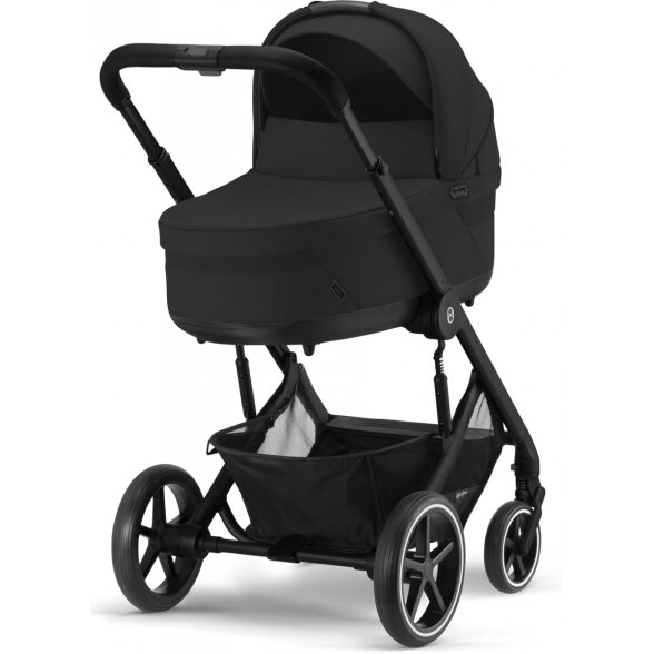 Cybex Balios S Lux 2.0 - daugiafunkcinis vežimėlis, rinkinys "2-in-1" su galimybe "3-in-1" | BLK Moon Black 3