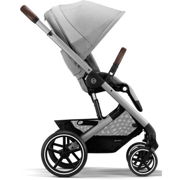 "Cybex Balios S Lux 2.0" - daugiafunkcinis vežimėlis, "2-in-1" rinkinys su galimybe "3-in-1" | SLV Lava Grey 3