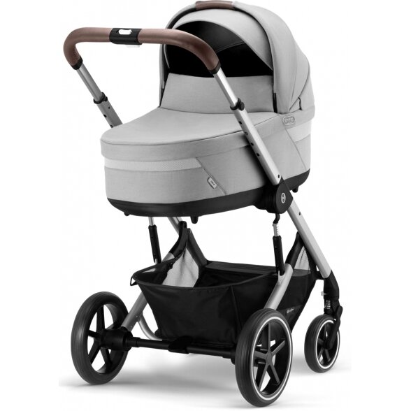 "Cybex Balios S Lux 2.0" - daugiafunkcinis vežimėlis, "2-in-1" rinkinys su galimybe "3-in-1" | SLV Lava Grey 6