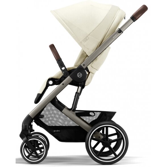 "Cybex Balios S Lux 2.0" - daugiafunkcinis vežimėlis, "2-in-1" rinkinys su galimybe "3-in-1" | TPE Seashell Beige 4