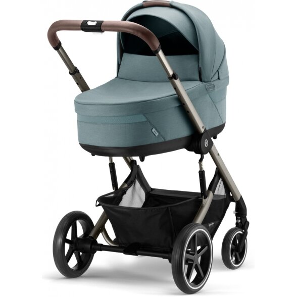 "Cybex Balios S Lux 2.0" - daugiafunkcinis vežimėlis, rinkinys "2-in-1" su galimybe "3-in-1" | TPE Sky Blue 1