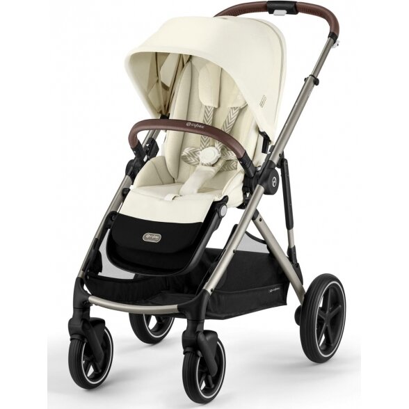 Cybex Gazelle S 2.0 - vaikiškas vežimėlis su dviviečiu vežimėlio funkcija | TPE Seashell Beige 2