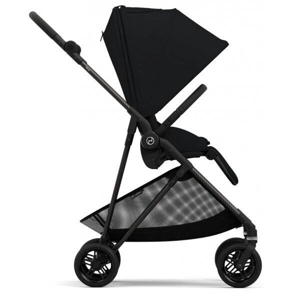 Cybex Melio 3.0 vaikiškas vežimėlis | Carbon Moon Black 1