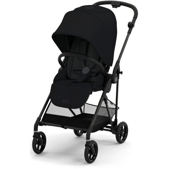 Cybex Melio 3.0 vaikiškas vežimėlis | Carbon Moon Black