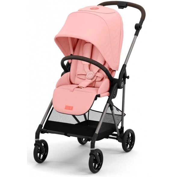 Cybex Melio 3.0 vaikiškas vežimėlis | Taupe Hibiscus Red