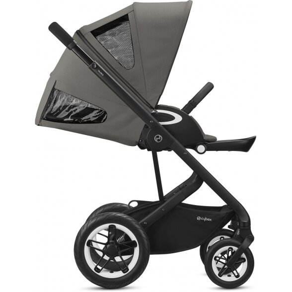 Cybex Talos S Lux - daugiafunkcinis vežimėlis, komplektas 2in1 su galimybe 3w1 | BLK Soho Grey 4