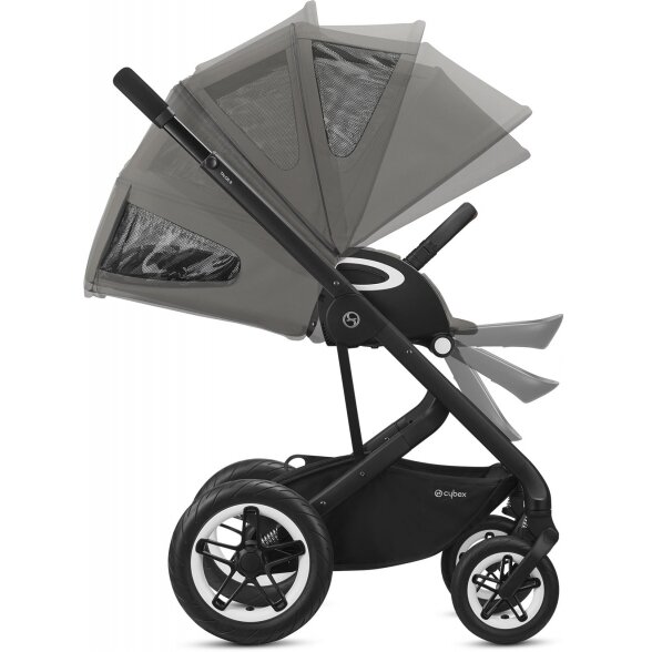 Cybex Talos S Lux - daugiafunkcinis vežimėlis, komplektas 2in1 su galimybe 3w1 | BLK Soho Grey 5