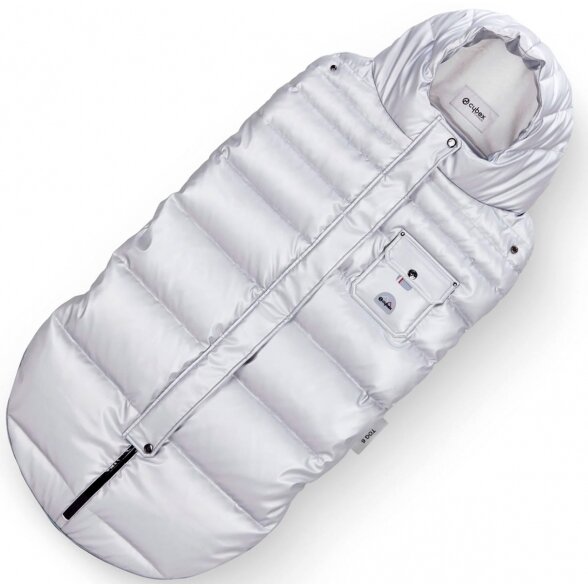 "Cybex Winter Footmuff" - žieminis miegmaišis vaikiškam vežimėliui | Arctic Silver 1